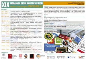 Programa Jornada de Sociolingüística Alcoi